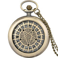 Anime Magic Seal Custom Design Hollow Pocket Watch Necklace Pendant Locket Watch With Necklace Chain for Cosplay Gift