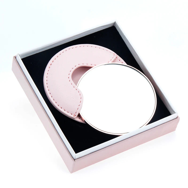 Small Personalized Single Round Compact Custom Pocket Mirror