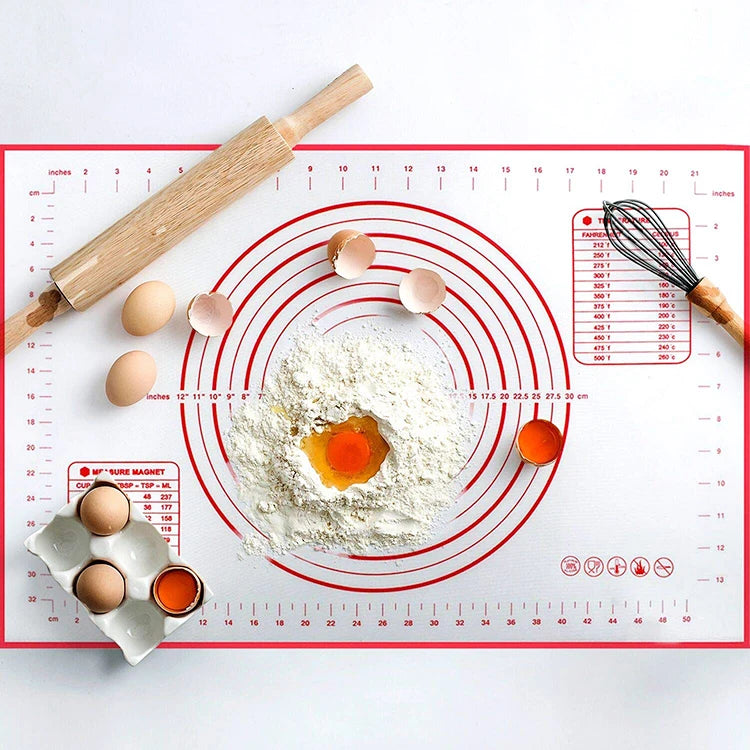 FLEET 40x50cm 0.40mm Thick Non-Stick Eco-Friendly Disposable Silicone Pastry Mat Oven & Dishwasher Safe for Baking Dough Rolling
