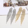 S925 Silver Needle Earrings Fashion Exaggerated Full Diamond Tassel Earrings Women 2022 Temperament Long Earrings
