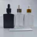 15ml 30ml 50ml 100ml Square Glass Dropper Bottles for Essential Oil With Gold Sliver Cap