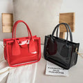 2 Pcs Set Women Clear Pvc Jelly Purse Crossbody Transparent Messenger Shoulder Bag Handbag