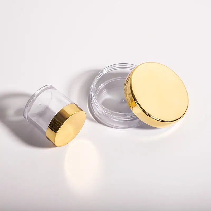 Hot Sales Plastic Cans Making Luxury Purple 10ml 15ml 20ml Plastic Jars Eye Cream Skin Care Golden Color Cosmetic Plastic Jars