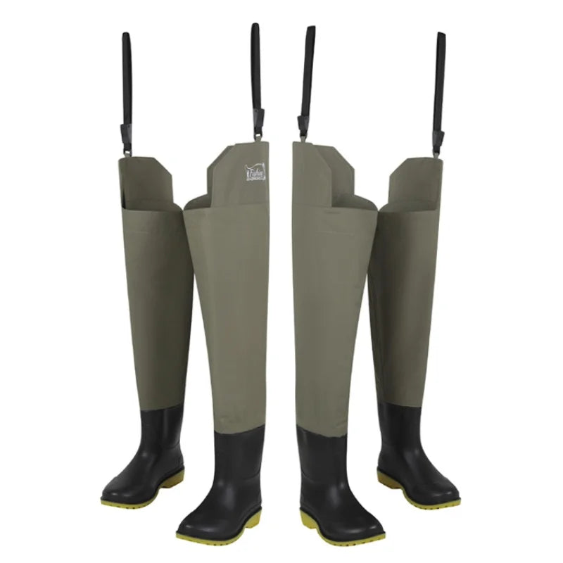 2025 Nylon Rain Thigh Pants and Wear-Resistant Raining Boots Thickened Design for Raining Wading Export to Europe