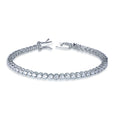 Kirin Classic Tennis Bracelet for Women 3mm CZ Gold Plated Princess Cut AAA Zircon 6.5-7.5 Inch for Parties and Gifts