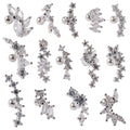Fashion Star Cute Zircon Ear Studs 20G Stainless Steel Piercing for Women for Party Wedding Helix Lobe Conch Piercing Earring