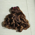 2023 Popular Double Drawn Highlight Wavy Smooth Thick Density Bundles Human Hair Ready to Ship