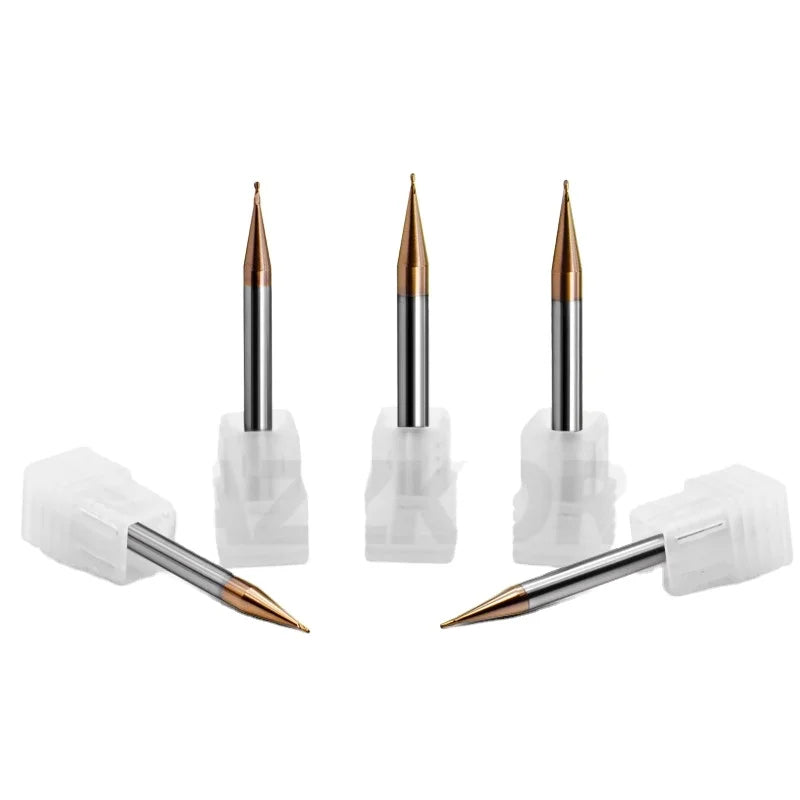 Tungsten Coated Steel Milling Cutter Small Diameter Ball Nose End Mills Alloy Carbide Machining Cutting