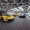 Hexagon Detailing Workshop Ceiling Led Lights for Car Shop and Multicolored Garage Hexagonal Lights