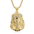 Men's Custom 18k Gold Hip Hop Jesus Statue Pendant Fashion Jewelry with Stainless Steel Christian Religious Type