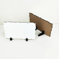 Sublimation Slate Wood Photo Block Rectangle Rock Shape Photo Frame with Photo Stands