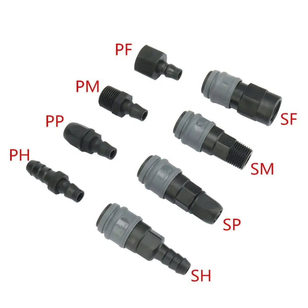 Plastic Steel Pneumatic Fittings for PU Tube Quick Self Lock Quick Coupling Accessories Gas Air Pipe Connector