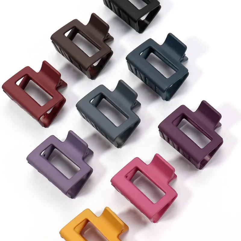 Choice Women Hair Accessories Solid Color Ponytail Jaw Clips Matte Square Hair Claws for Thin Hair