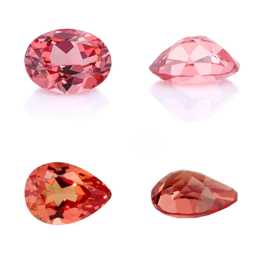 Lab Created Sapphire Pink Multiple Cut Synthetic Gemstone Padparadscha Sapphire Pink Lab Grown Sapphire