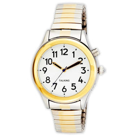 Women's Talking Watch Date and Time Alarm Expansion Bracelet Watch Talking Watch More Than 20 Languages Available