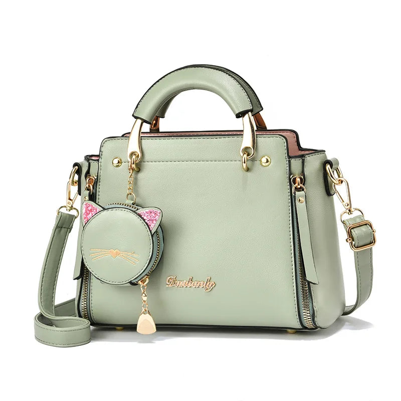 Stock 2024 Fashion Hand Bag Female Ladys PU Leather Cute Girls Crossbody Totes Messenger Bag Purses and Handbags for Women
