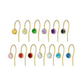 Fashion 14k Gold Filled 3A Zircon Bezel Earring Hooks for Jewelry Making