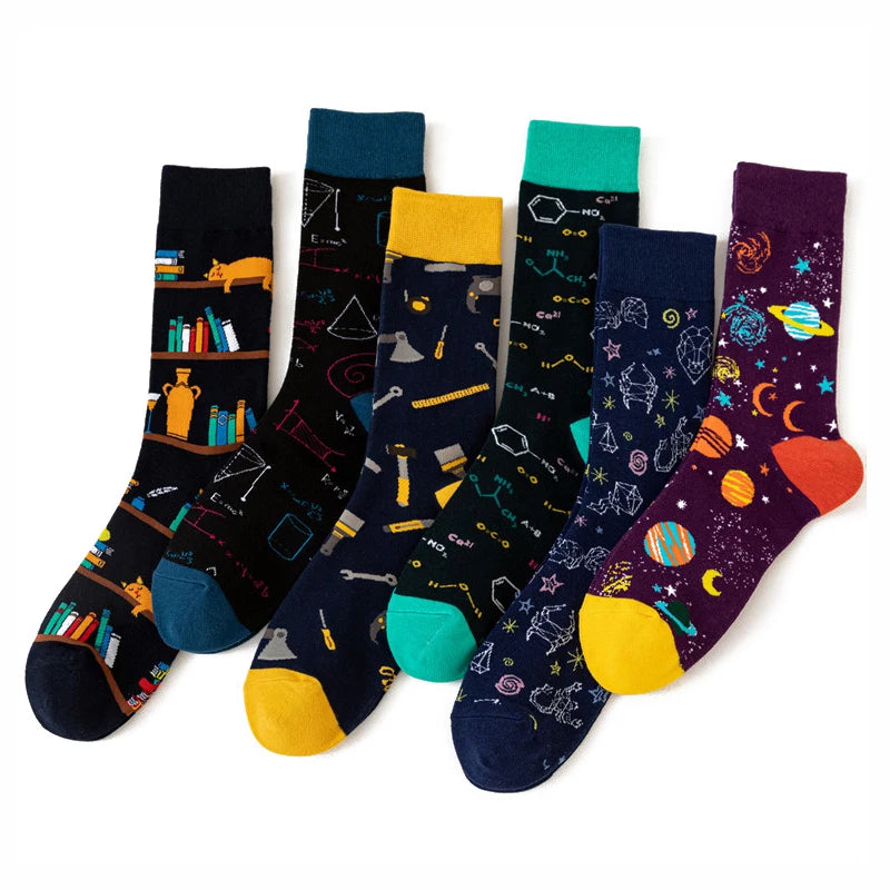 Custom Own Logo OEM Socks Men Women Unisex Designer Fashion Funny Cotton Happy Crew Dress Tube Socks Manufacturer
