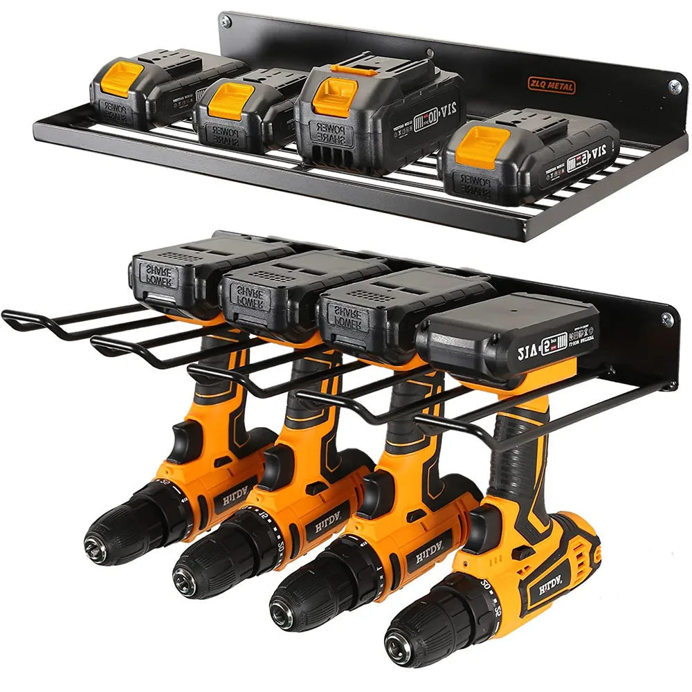 Wall Mounted Tool Storage Rack Iron Art Hand Drill Screwdriver Tool Rack Charging Drill Storage Rack