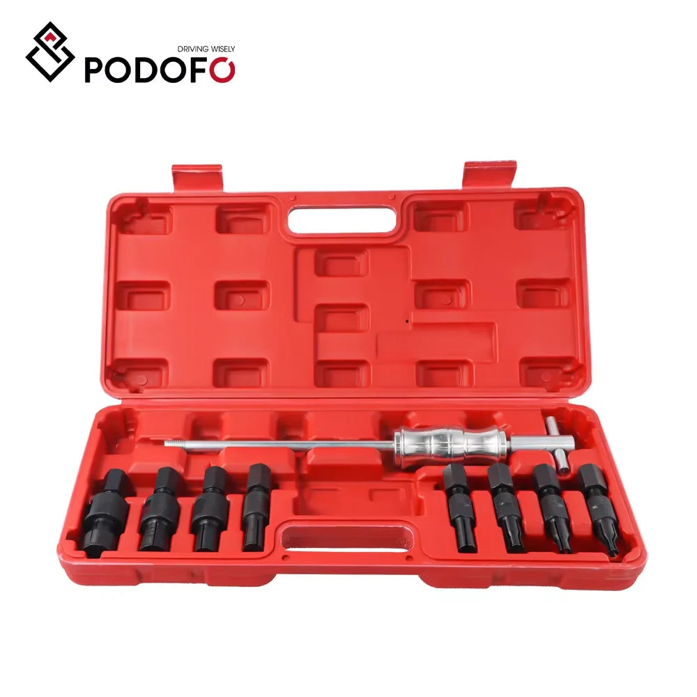 Podofo 9PCS Blind Inner Internal Bearing Puller Slide Hammer Set Inner Bearing Race and Seal Extractor Kit Wheel Hub 8-32mm Tool