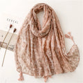 Fashion Animal Pattern Snake Print Cotton Voile Scarf With Tassel Ladies Trend pink Leopard Soft Cotton Printed Shawls Hijabs