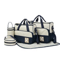 5 Pcs Multifunctional Set Baby Changing Diaper Nappy Bag Maternity Mummy Handbag