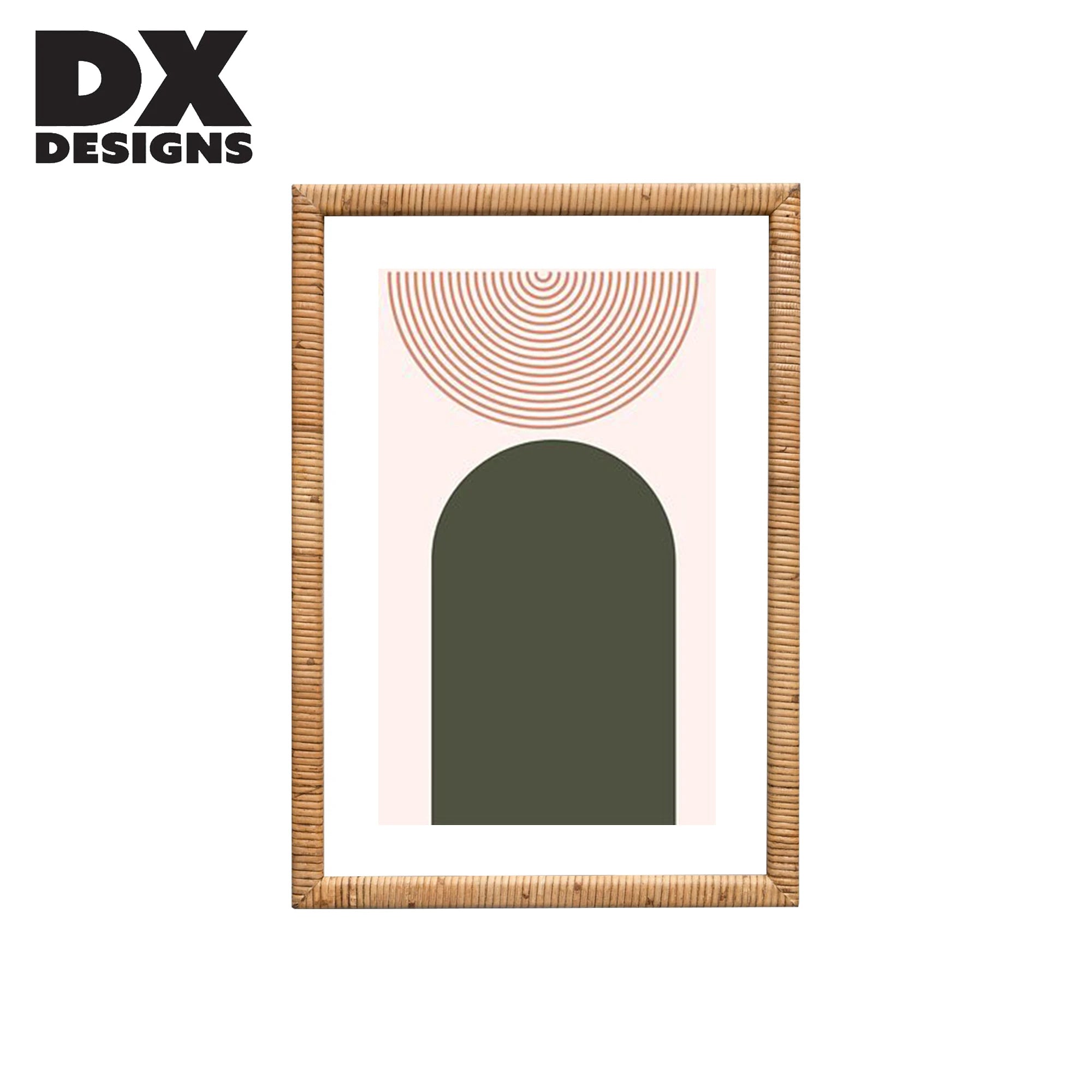 Wood Manufacture 4x6 Rattan MDF Photo Frame for Living Room Bedroom Decoration