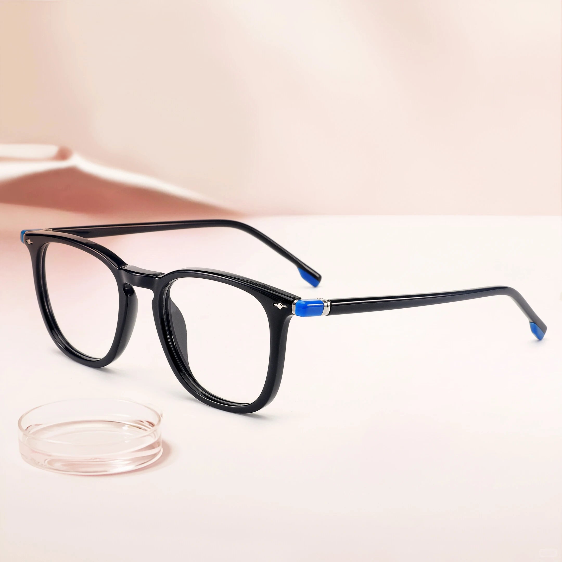 Ultra-Light Retro Luxury Optical Prescription Glasses Transparent Acetate Eyewear for Men Women Computer Style Diamond Face