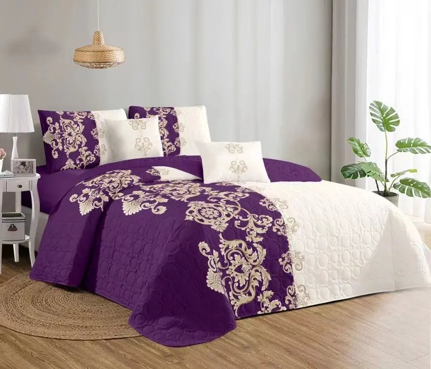 Wholesale 2022 New Style Luxury Microfiber Floral Pattern Bedspread & Coverlet Set for King & Queen Size 3 Piece Home Use