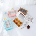 Custom Wedding Cupcake Boxes Packaging 2 4 6 Hole Individual Muffin Paper Cup Cake Gift Box With Clear Window