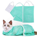 Cat Bathing Bag Anti-Scratch Polyester Mesh Grooming Cat Shower Bath Bag Adjustable Cat Washing Bag