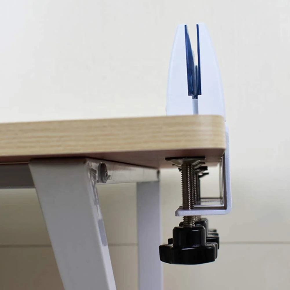 Modern Design Sneeze Guard Clamp Bracket Desk Partition Support for Acrylic Panels for Home Office & Kitchen/Bathroom Use