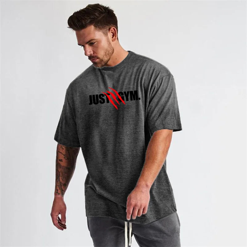 New Design Luxury Quality Cotton Loose Fit Drop Shoulder Brand Logo Custom Men's Oversized T Shirt