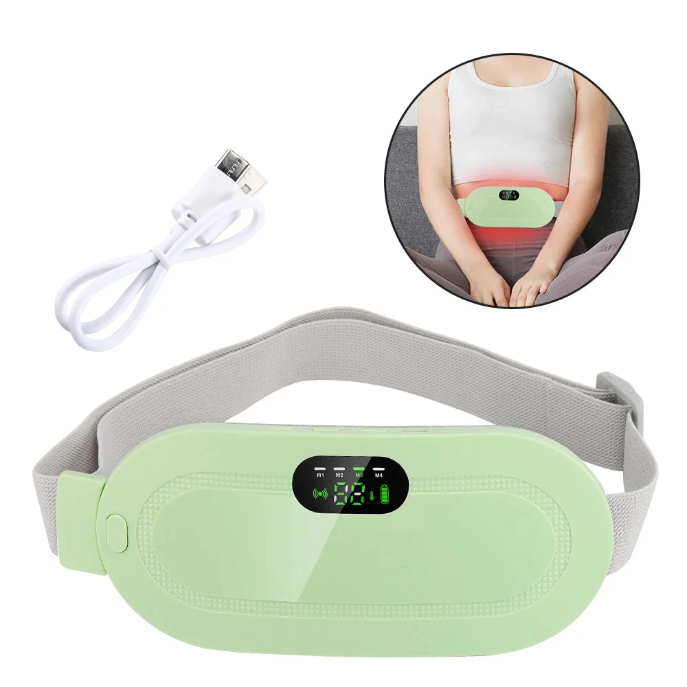 Massage Vibrator for Menstrual Colic Relief Pain Lumbar Stomach Abdominal Warm Palace Belt