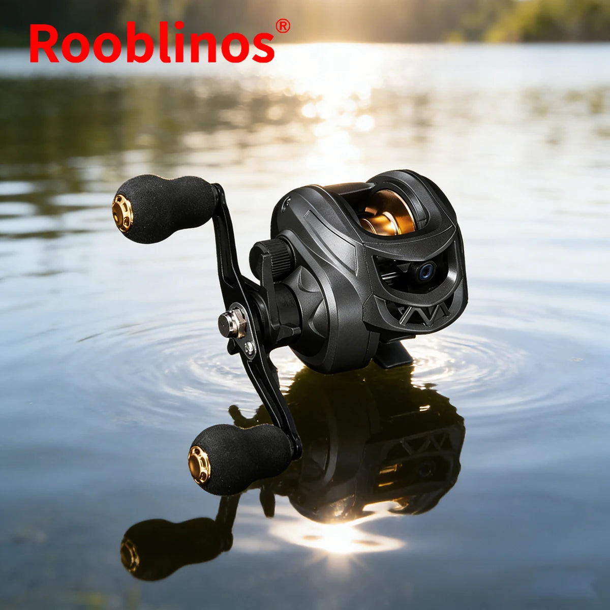 [Germany Stock] Rooblinos AK2000 Left and Right Hand Water Drop Reel 7.2:1 Gear Ratio Suitable for Lake and River Fishing