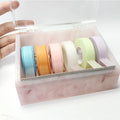 Wholesale Dustproof Eyelash Tape Cutter Acrylic Multi-Grid Tape Storage Box Lash Extension Tape Storage Dispenser Tools