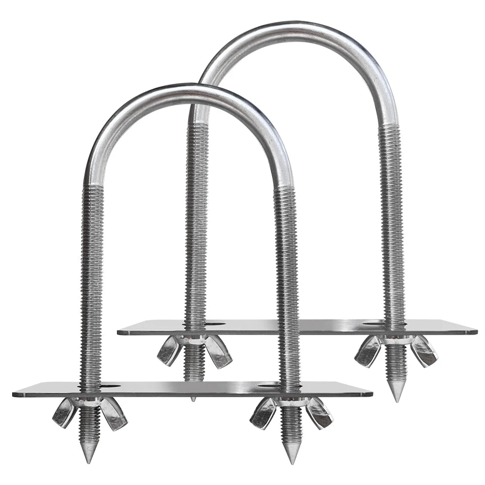 Stainless Steel BBQ Back Brace Fork Accessories BBQ Back Brace U Bolt for Rotisserie Spit
