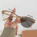 2320 Women Cat Eye Photochromic Optical Frame Anti Blue Light Eyewear Photogrey Reflection Wholesale Eyeglasses 2025