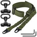 Kongbo Two-Point Sling Adjustable Length Traditional Gun Sling for Outdoor Sport With 2 Pack 1.25" QD Sling Rail Swivel Mounts