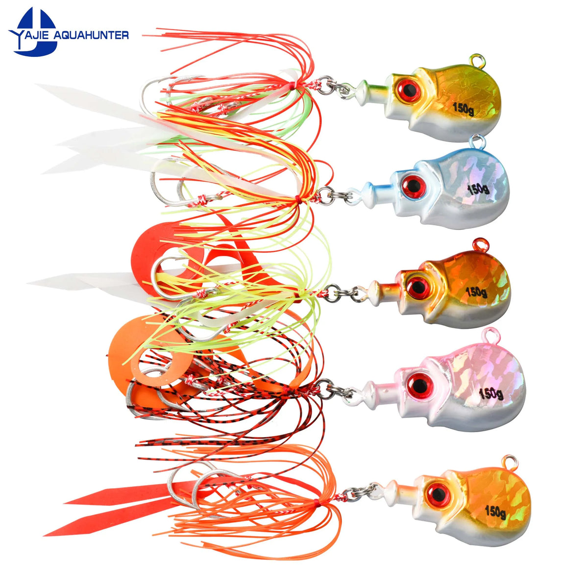 150g Metal Lead Head Madai Jig Skirts Lures Slider Snapper Jig Luminous Kabura Marlin Inchiku Jig Lure With Hook MegaBDM