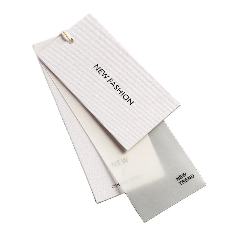 Custom Printing Logo Clothing Tags Paper Garment Hangtag for Apparel