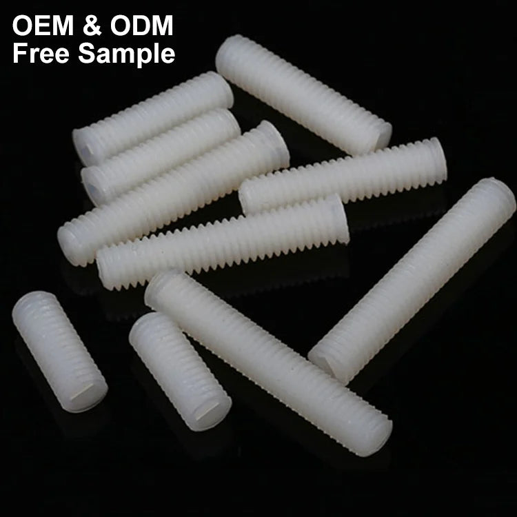 OEM Flat Head Slotted Set Screws M3 M4 M5 Nylon with Oval Head Plastic Nylon Screws with Metric Measurement System