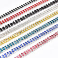 6mm 2 Rows Crystal Rhinestone Cup Chain With Silver Gold Claw Setting Strass Trim DIY Wedding Dress Jewelry Accessories