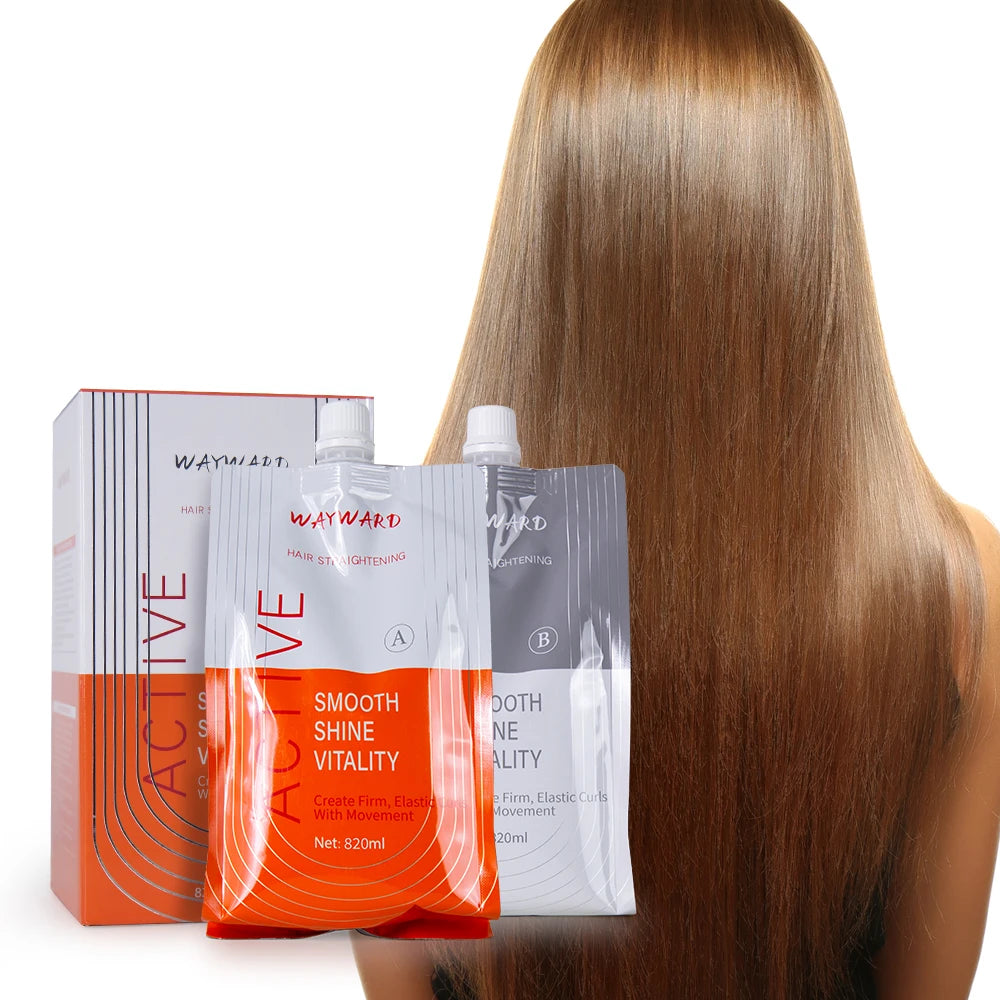 Professional Brazilian Keratin Treatment 820ML*2 Formaldehyde Free Hair Treatment Curly Permanent Hair Straightening Cream
