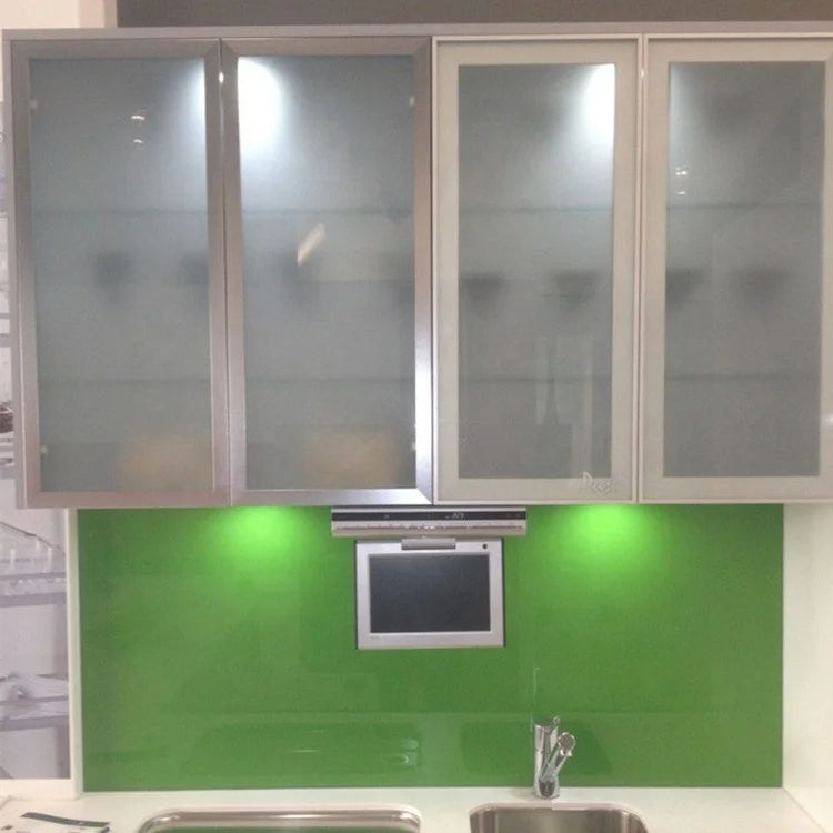 Custom Size Solid Structure Clear Frosted Tempered Glass for Kitchen Outdoor Curtain Wall Display Cabinet Doors and Decoration