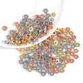 2*6mm 500pcs/bag CCB Flat Round Spacer Beads Gold Plated Disc Loose Beads for DIY Jewelry Making