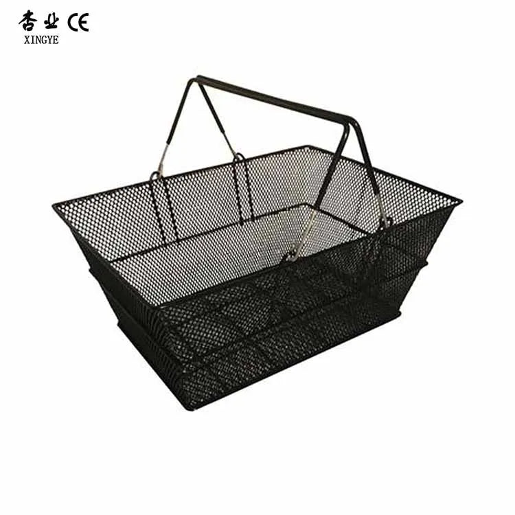 Factory Custom Size Color Luxury Black Wire Shopping Basket