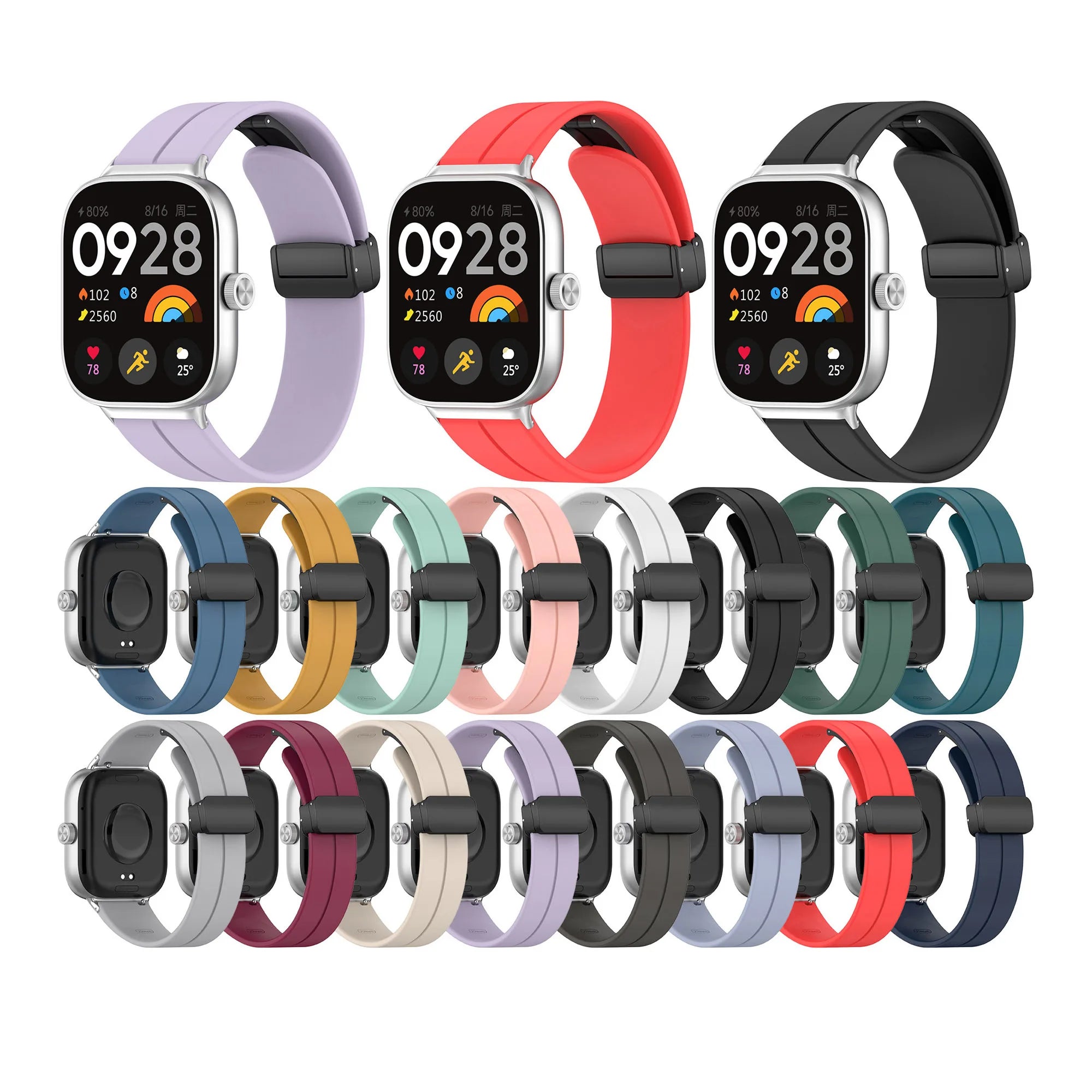 IVANHOE Magnetic Buckle Strap for Redmi Watch 4 Silicone Bracelet for Xiaomi Mi Band 8Pro 9 Pro Women Men Wristband Watchbands