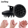 Compact Hair Washing Scalp Massager Shampoo Brush Soft Silicone Bristles Scalp Massage Scrubber Cushion Hair Exfoliator Brush