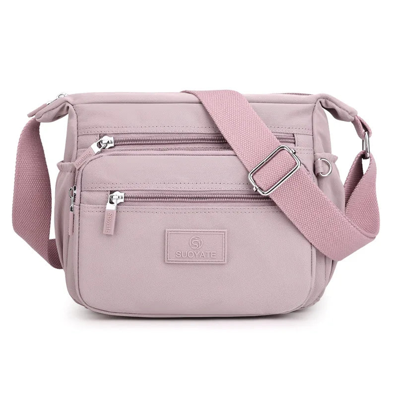 Shoulder Messenger Bag Canvas Handbag Solid ColorTote Crossbody Bag Purse for Women